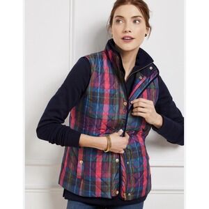 Talbots Puffer Quilted Vest Womens 2X Full Zip Pockets Classic